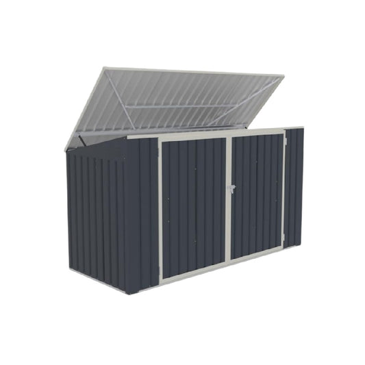 Coffre de rangement pour extérieur en plastique résistant - 120 x 80 x 100